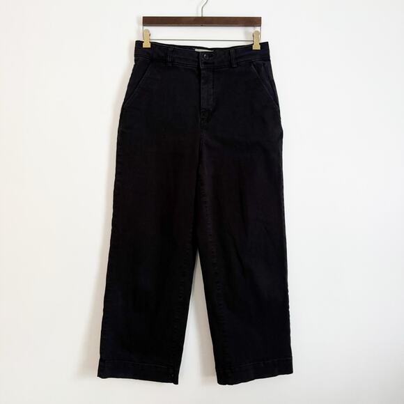 EVERLANE The Organic Cotton Wide Leg Pants Black 12 - Picture 5 of 13